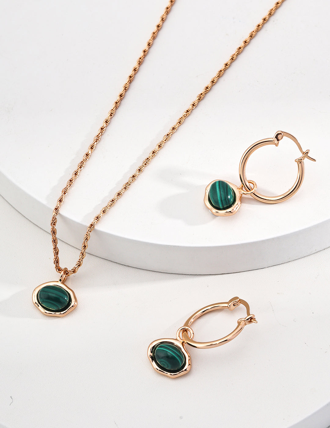 925 Sterling Silver Tiger’s Eye and Malachite Earrings, product view 12