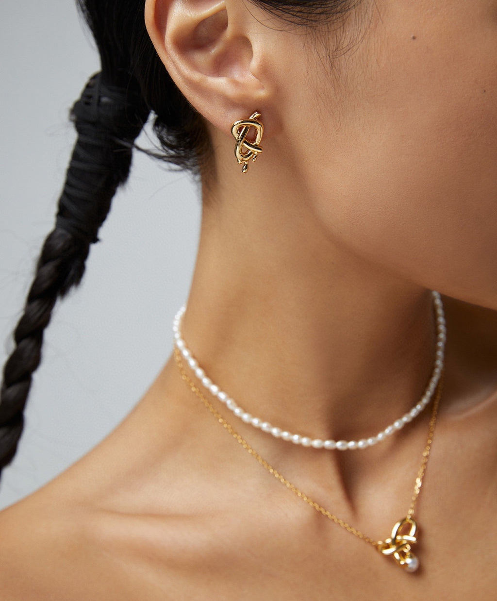925 Sterling Silver Natural Pearl Necklace, product view 8