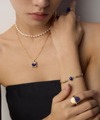925 Sterling Silver Tiger’s Eye and Lapis Lazuli Bracelet, product view 20