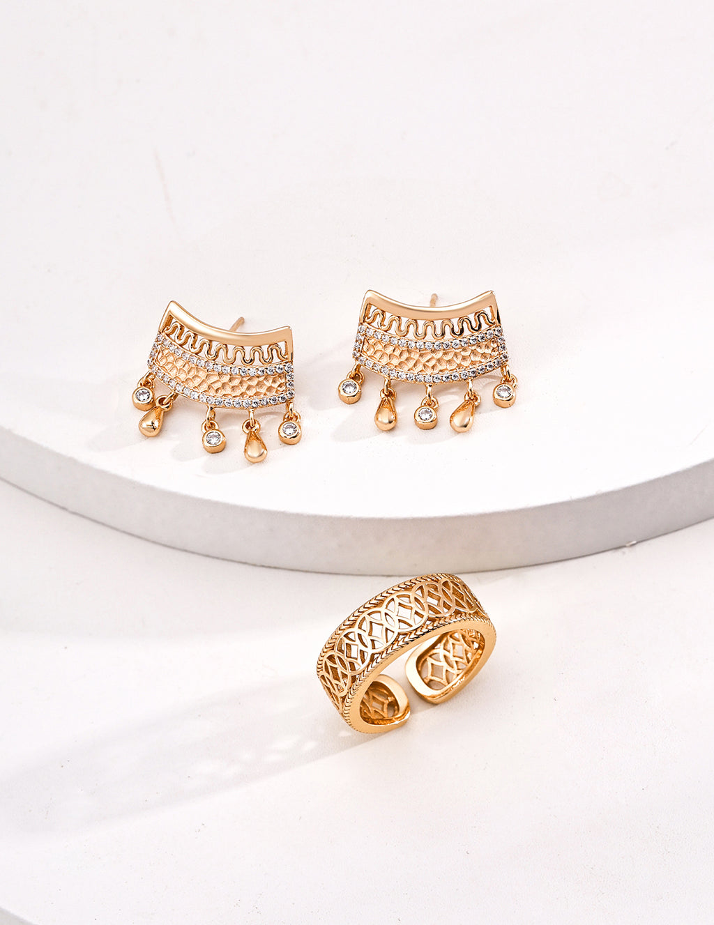 925 Sterling Silver Vintage Cubic Zirconia Earrings, additional product view