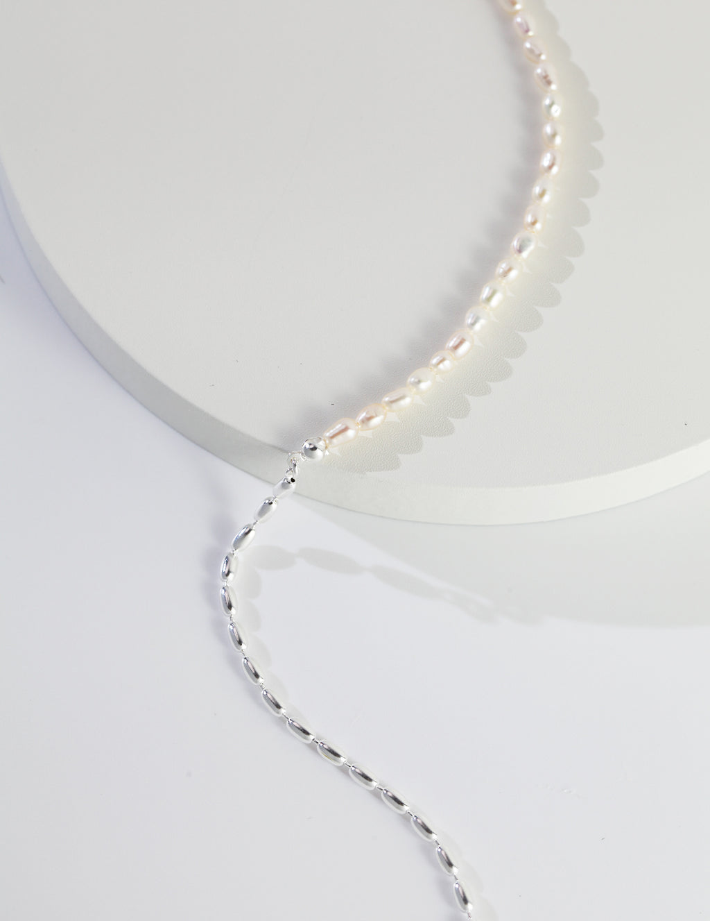925 Sterling Silver Natural Pearl Necklace, product view 9