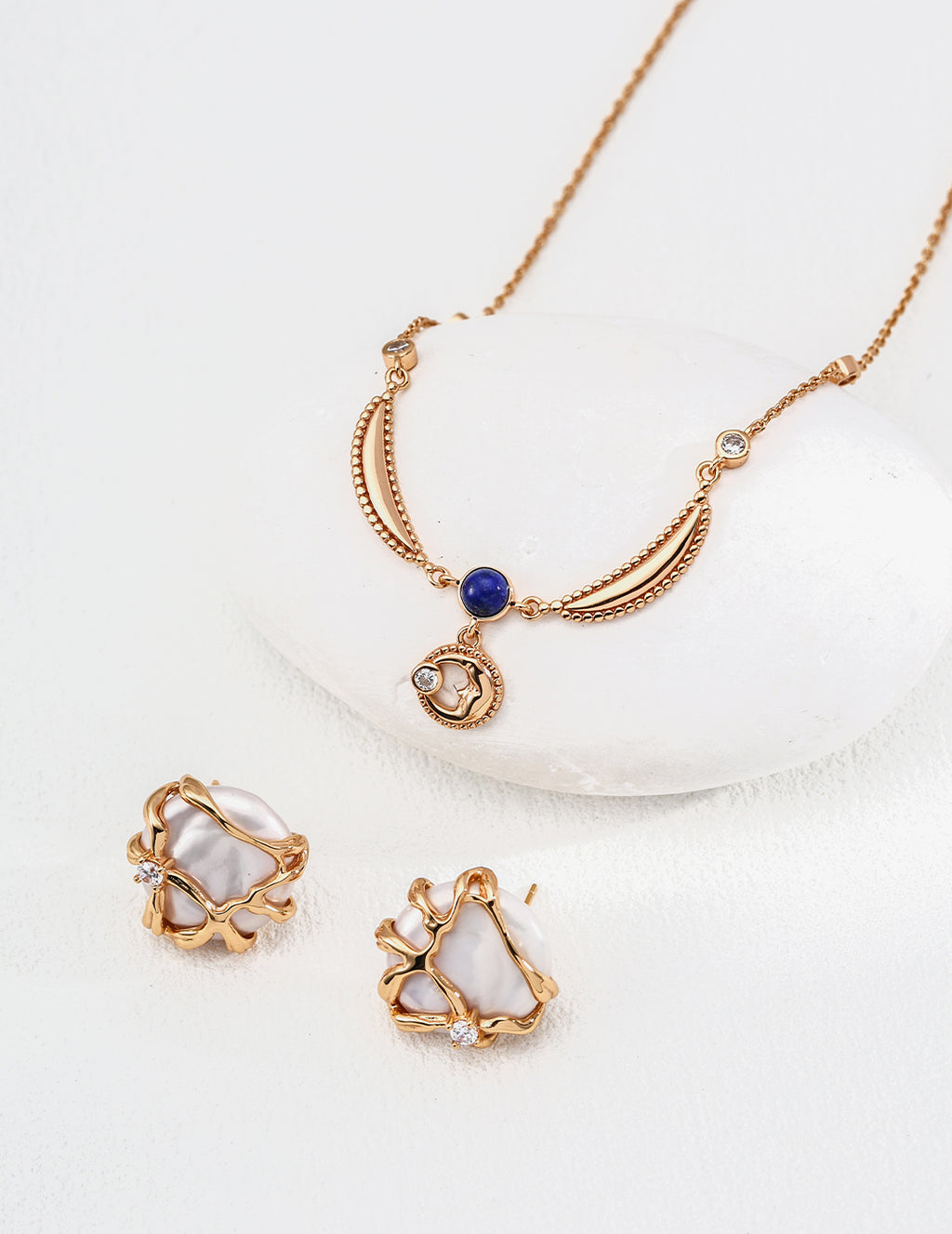925 Sterling Silver Natural Pearl and Cubic Zirconia Earrings, product view 7