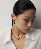 925 Sterling Silver Black Agate Necklace, product view 12