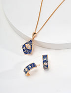 925 Sterling Silver Vintage Drip Glaze and Cubic Zirconia Earrings, product view 7