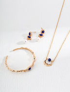 925 Sterling Silver Vintage Lapis Lazuli and Natural Pearl Earrings, product view 7