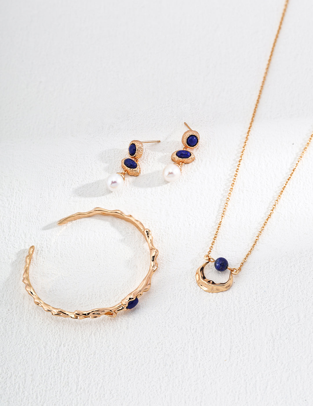 925 Sterling Silver Vintage Lapis Lazuli and Natural Pearl Earrings, product view 7