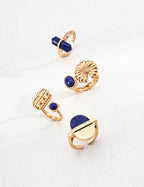 925 Sterling Silver Natural Lapis Lazuli Ring, product view 7