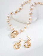 925 Sterling Silver Star Natural Pearl and Cubic Zirconia Earrings, product view 10