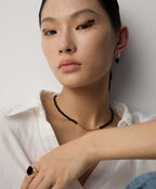 925 Sterling Silver Black Agate Necklace, product view 15