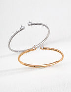 925 Sterling Silver Cubic Zirconia Bangle, product view 7