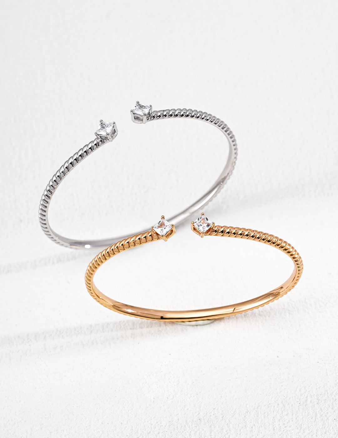 925 Sterling Silver Cubic Zirconia Bangle, product view 7