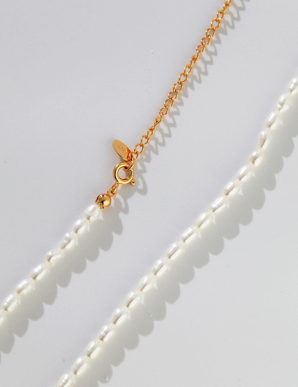 925 Sterling Silver Natural Pearl Necklace, product view 10