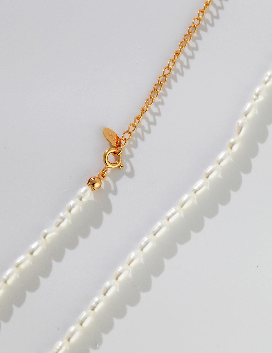 925 Sterling Silver Natural Pearl Necklace, product view 10