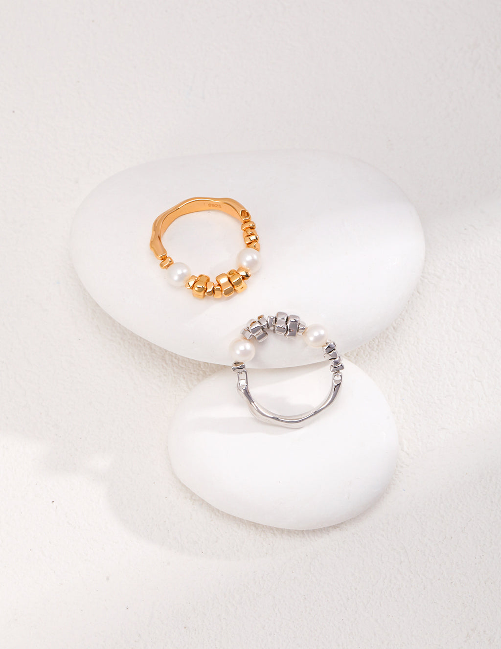 925 Sterling Silver Natural Pearl Ring, product view 7