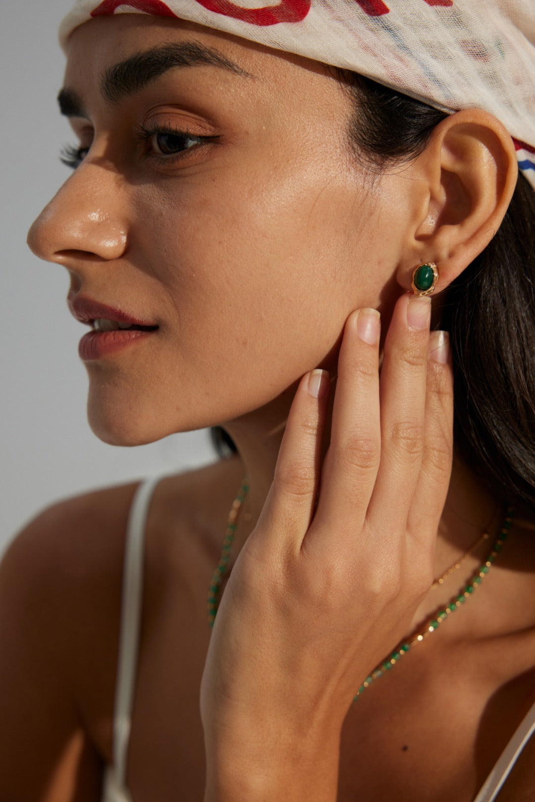 925 Sterling Silver Malachite Earrings, product view 8