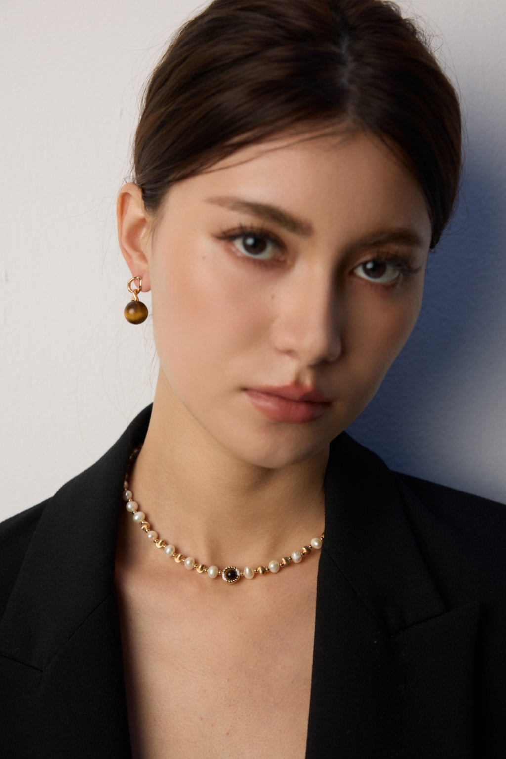925 Sterling Silver Natural Tiger’s Eye Earrings, product view 10
