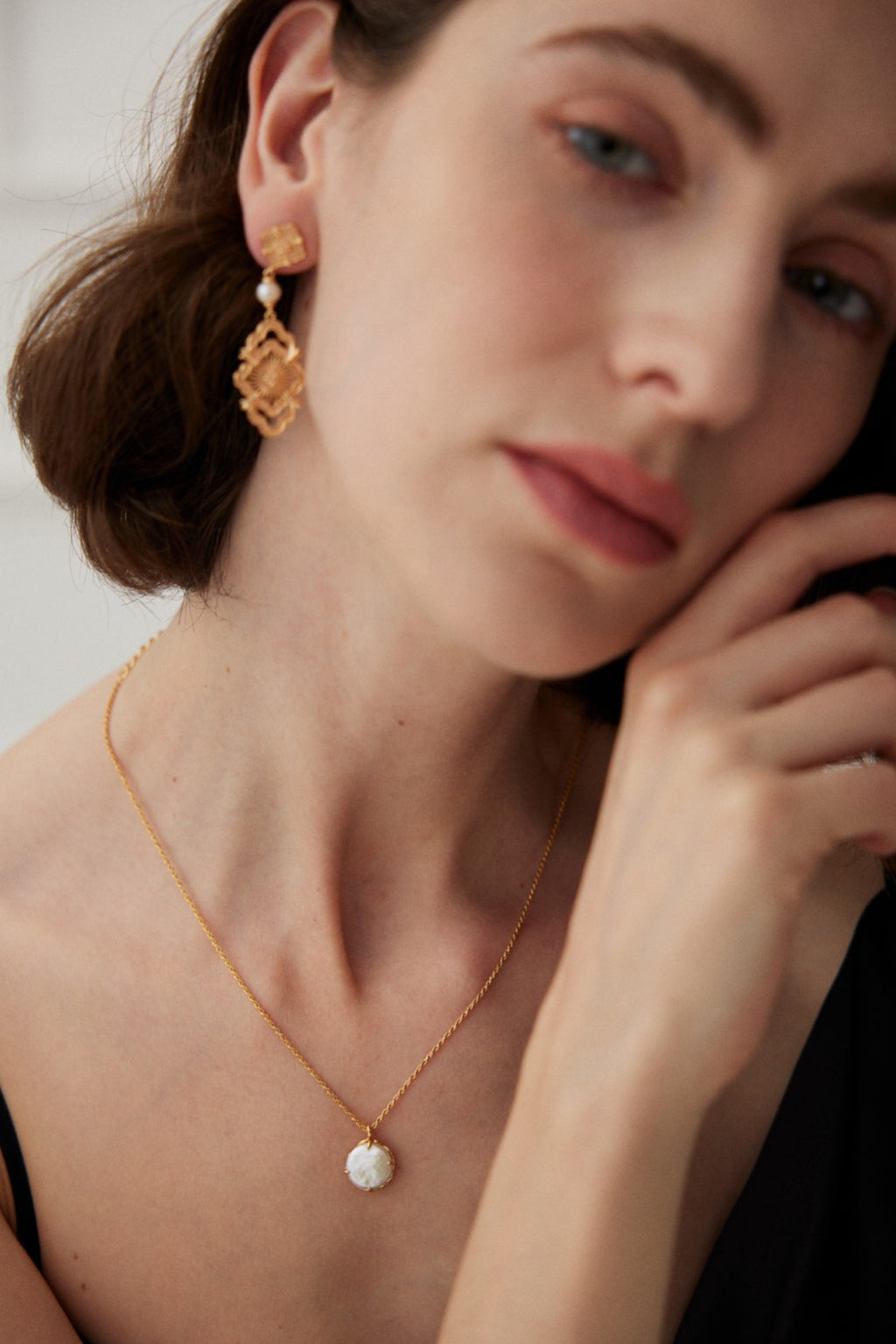 925 Sterling Silver Natural Pearl Necklace, product view 8