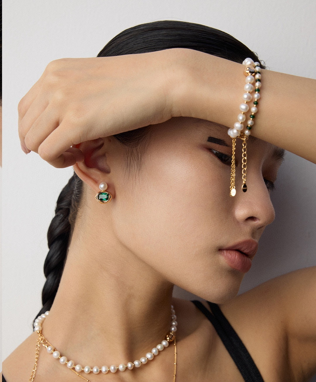 925 Sterling Silver Natural Pearl Bracelet, product view 16