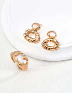 925 Sterling Silver Vintage Mother of Pearl Earrings, product view 7