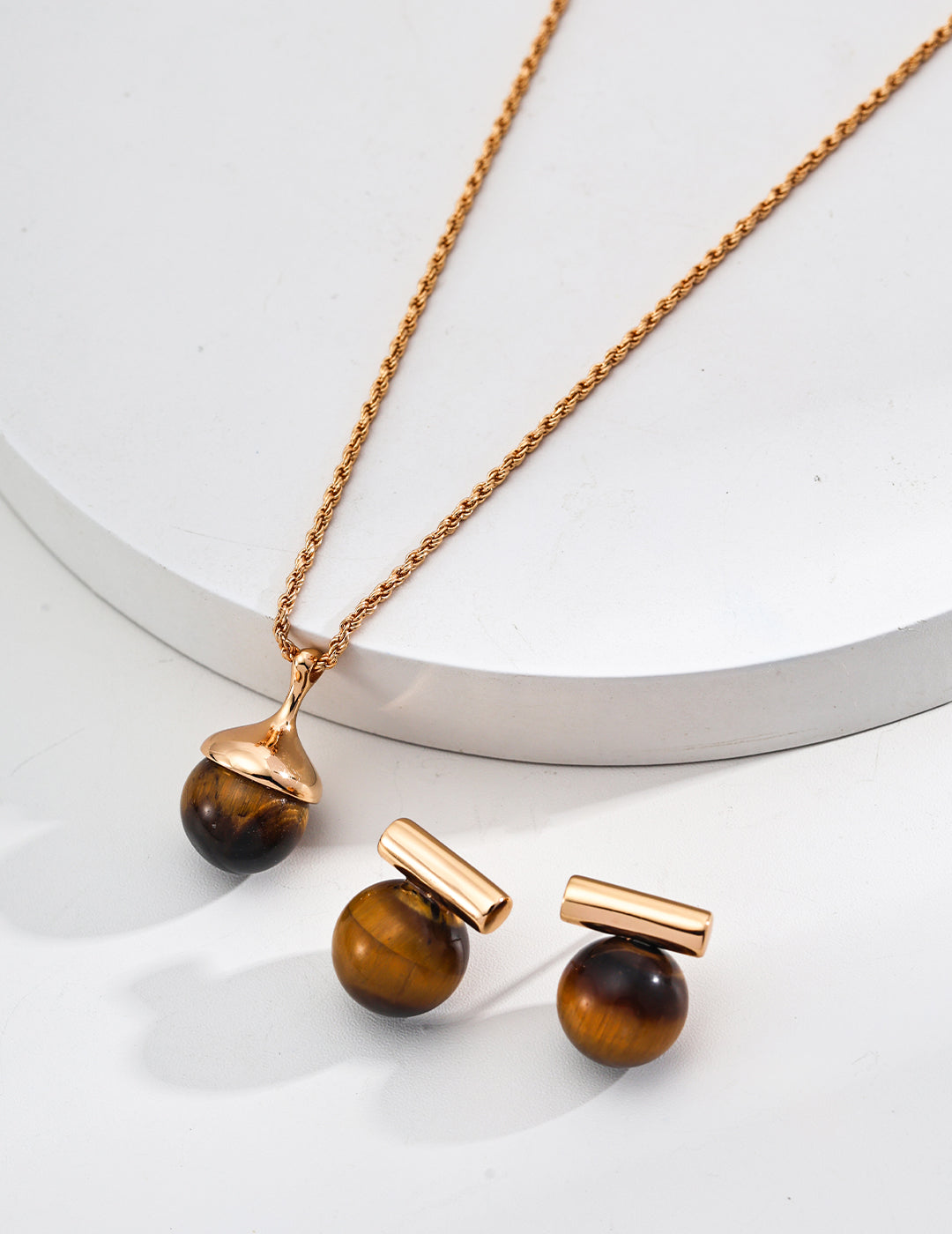925 Sterling Silver Black Agate and Tiger’s Eye Earrings, product view 11