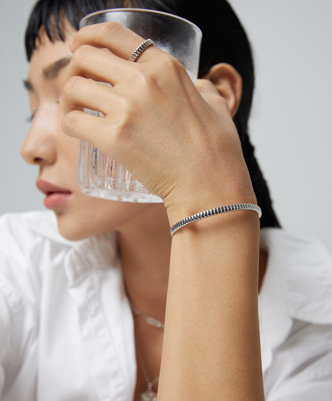 925 Sterling Silver Bangle, product view 10