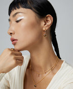 925 Sterling Silver Tiger’s Eye and Malachite Earrings, product view 8