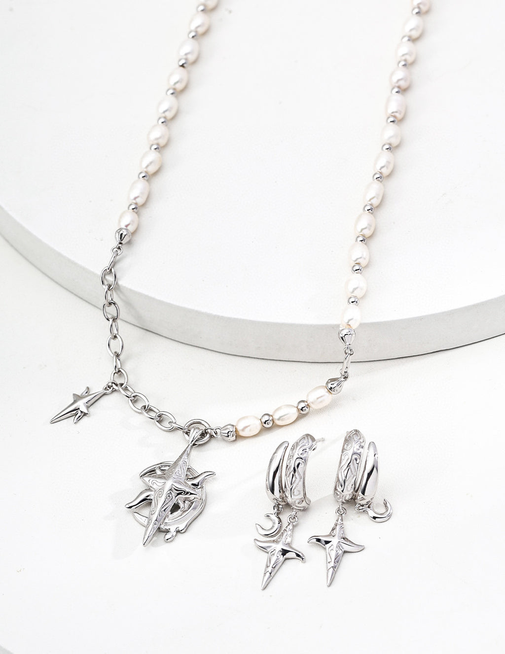 925 Sterling Silver Celestial Star Drop Earrings, product view 10