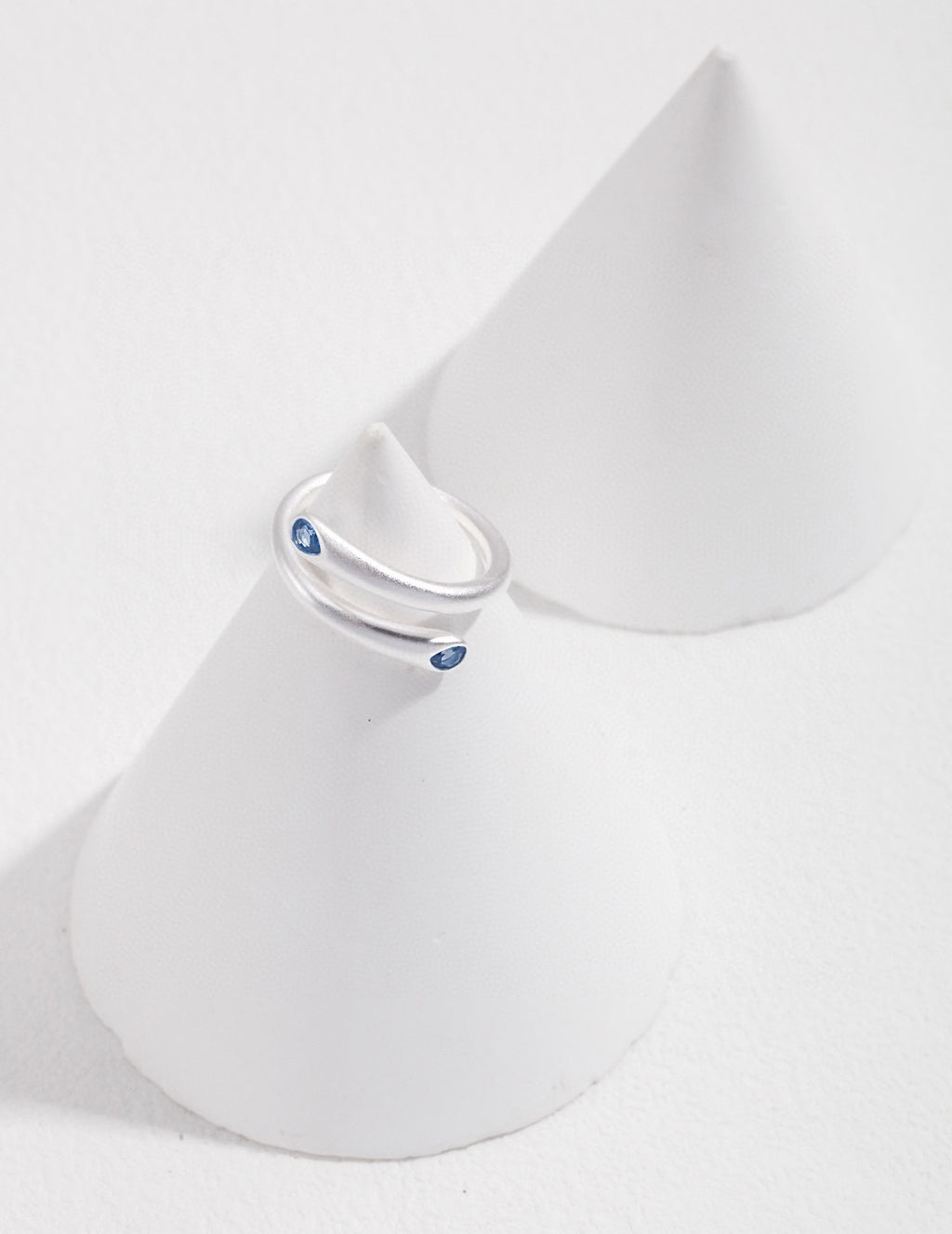 925 Sterling Silver Star Sapphire Blue Stone Ring, product view 9