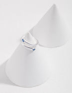 925 Sterling Silver Star Sapphire Blue Stone Ring, product view 9