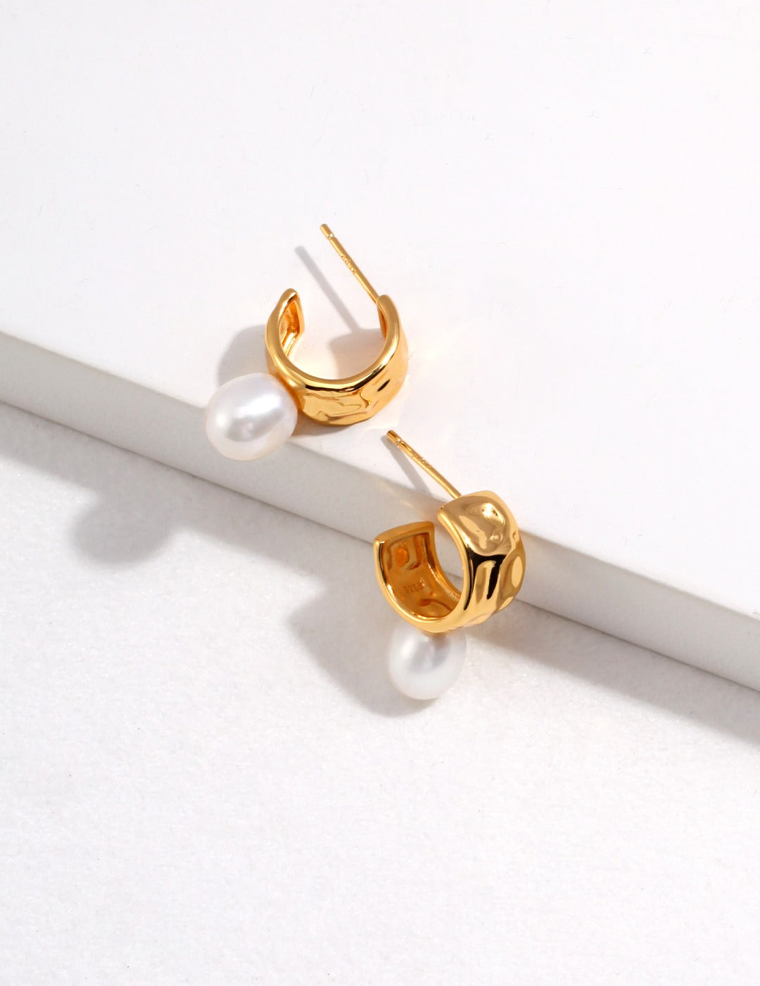 925 Sterling Silver Natural Pearl Earrings, product view 10
