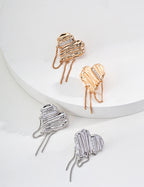 925 Sterling Silver Heart Cubic Zirconia Earrings, product view 9