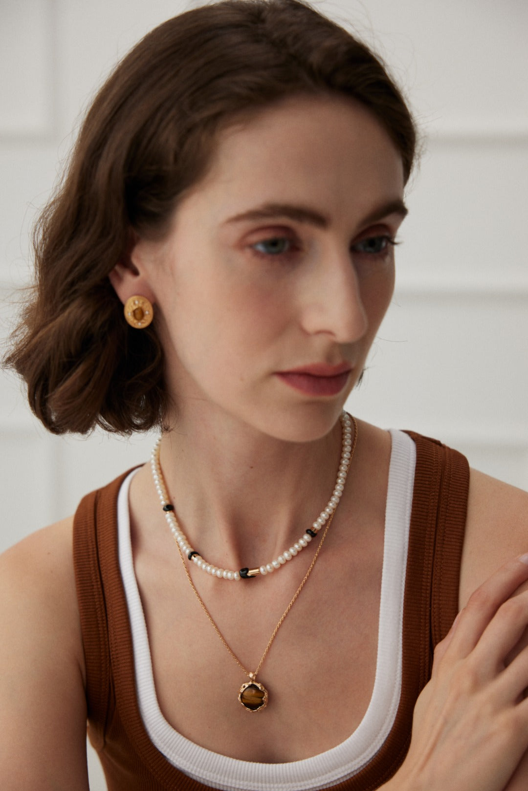 925 Sterling Silver Tiger’s Eye Necklace, product view 8