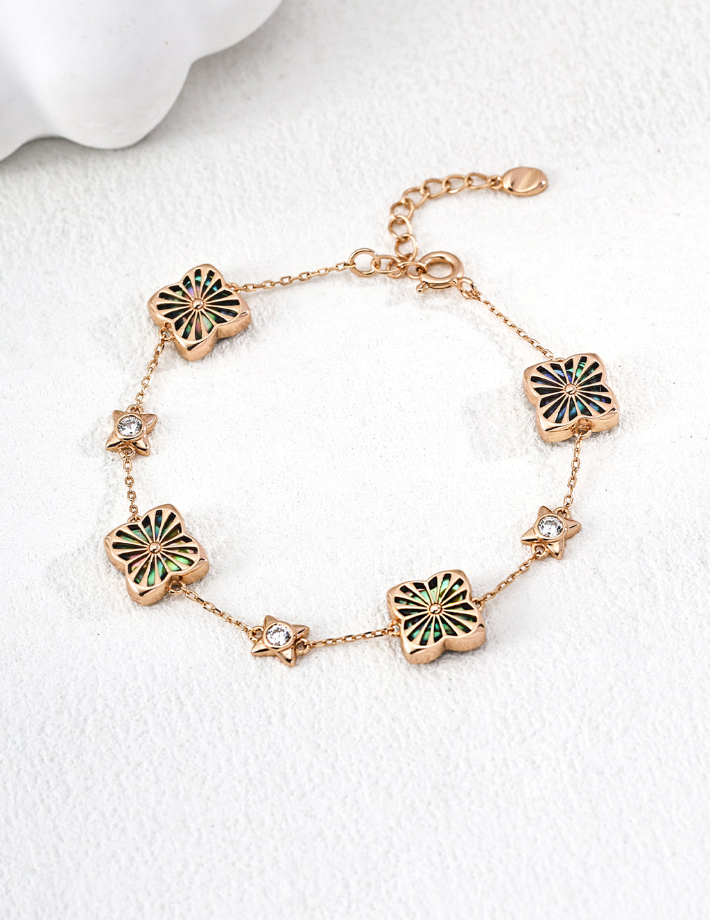 925 Sterling Silver Shell Vintage-Inspired Bracelet