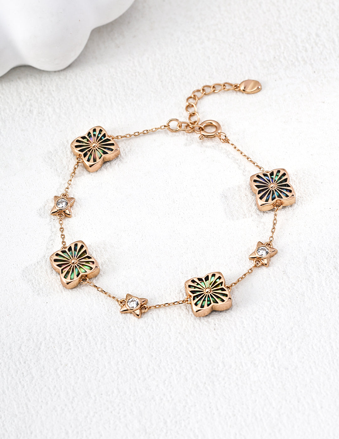 925 Sterling Silver Shell Vintage-Inspired Bracelet