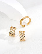 925 Sterling Silver Geometric Earrings