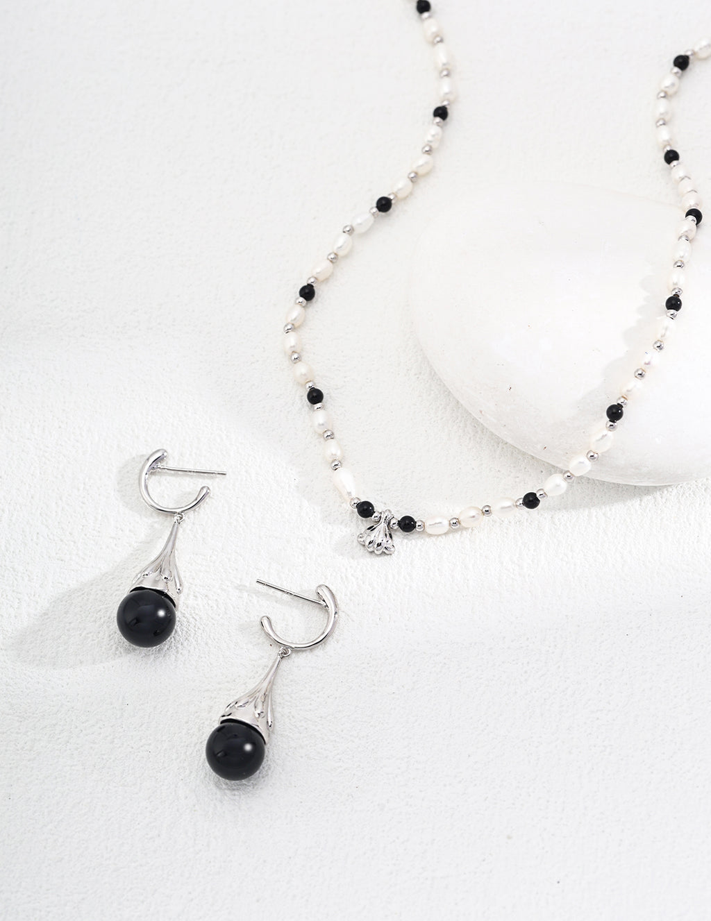 925 Sterling Silver Black Agate and Tiger’s Eye Earrings, product view 11