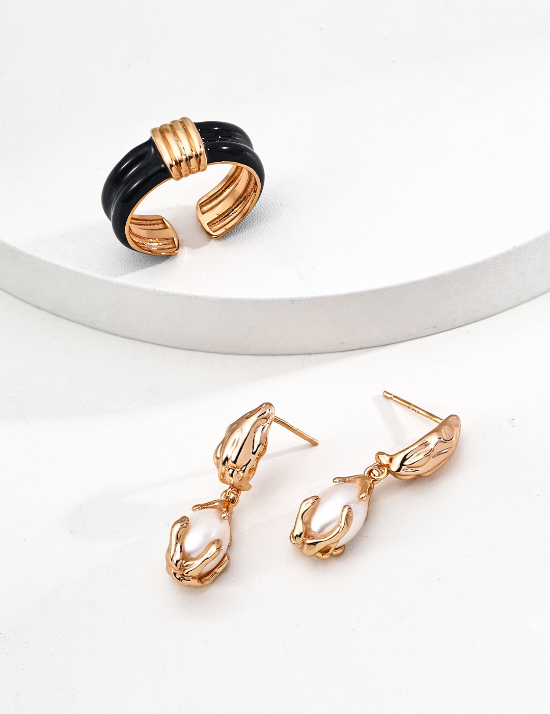 925 Sterling Silver Vintage Drip Glaze Ring, product view 7
