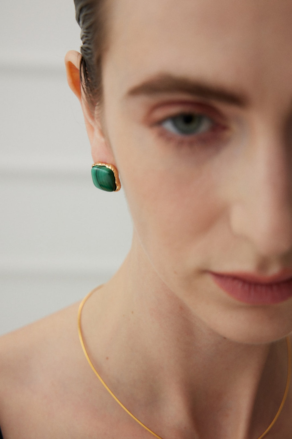925 Sterling Silver Malachite Earrings, product view 9