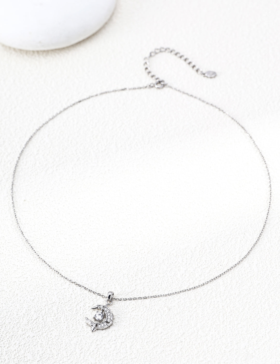 925 Sterling Silver Star Cubic Zirconia Necklace - Vintage Gold