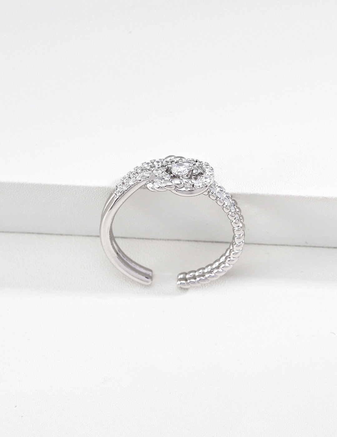 925 Sterling Silver Cubic Zirconia Ring - Vintage Gold