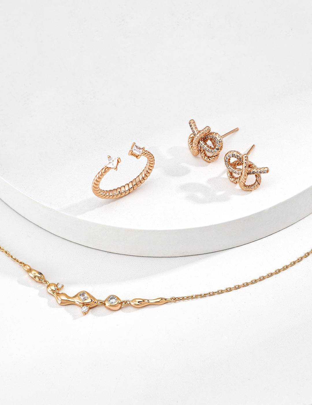 925 Sterling Silver Cubic Zirconia Starry Necklace