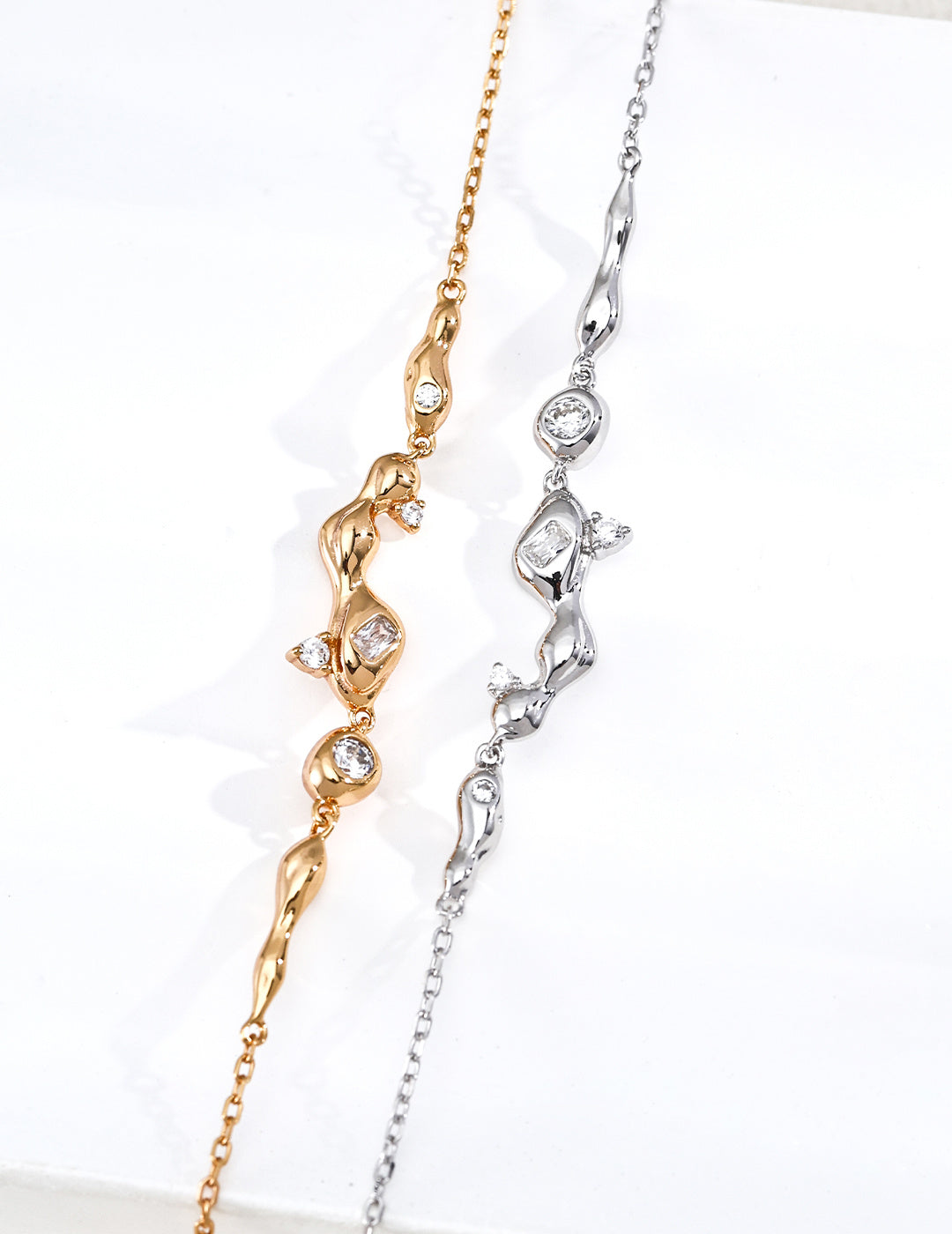 925 Sterling Silver Cubic Zirconia Starry Necklace
