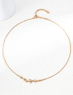 925 Sterling Silver Cubic Zirconia Starry Necklace