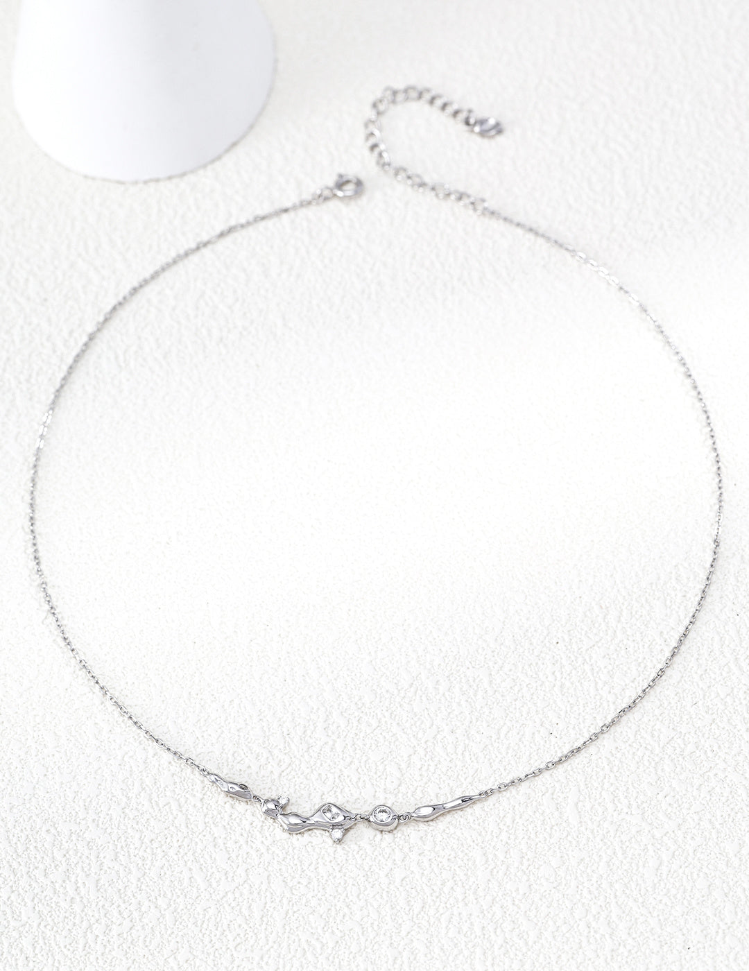 925 Sterling Silver Cubic Zirconia Starry Necklace