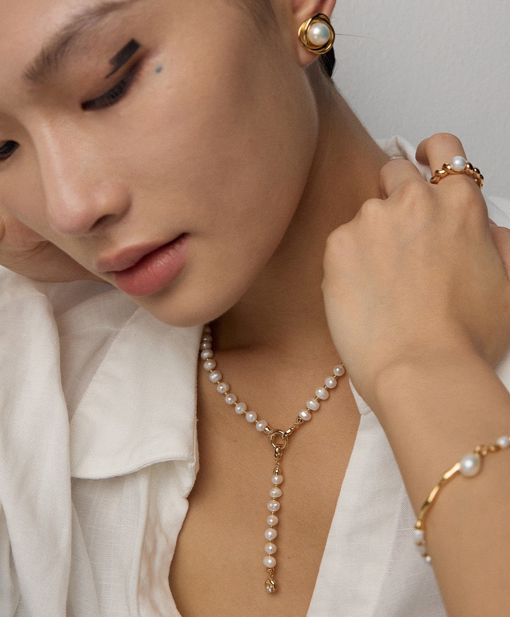 925 Sterling Silver Natural Pearl Earrings, product view 13