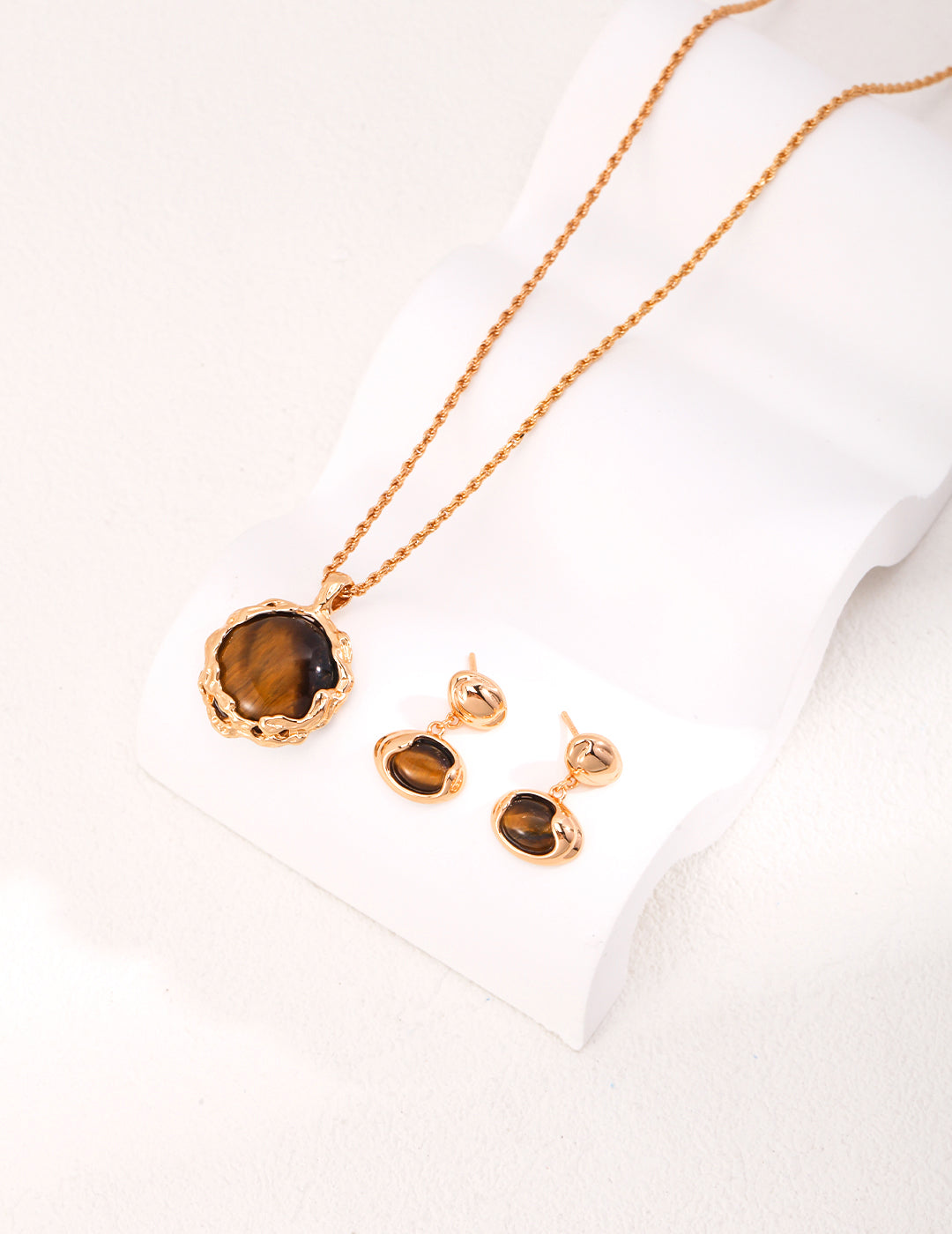 925 Sterling Silver Tiger’s Eye Necklace, product view 7