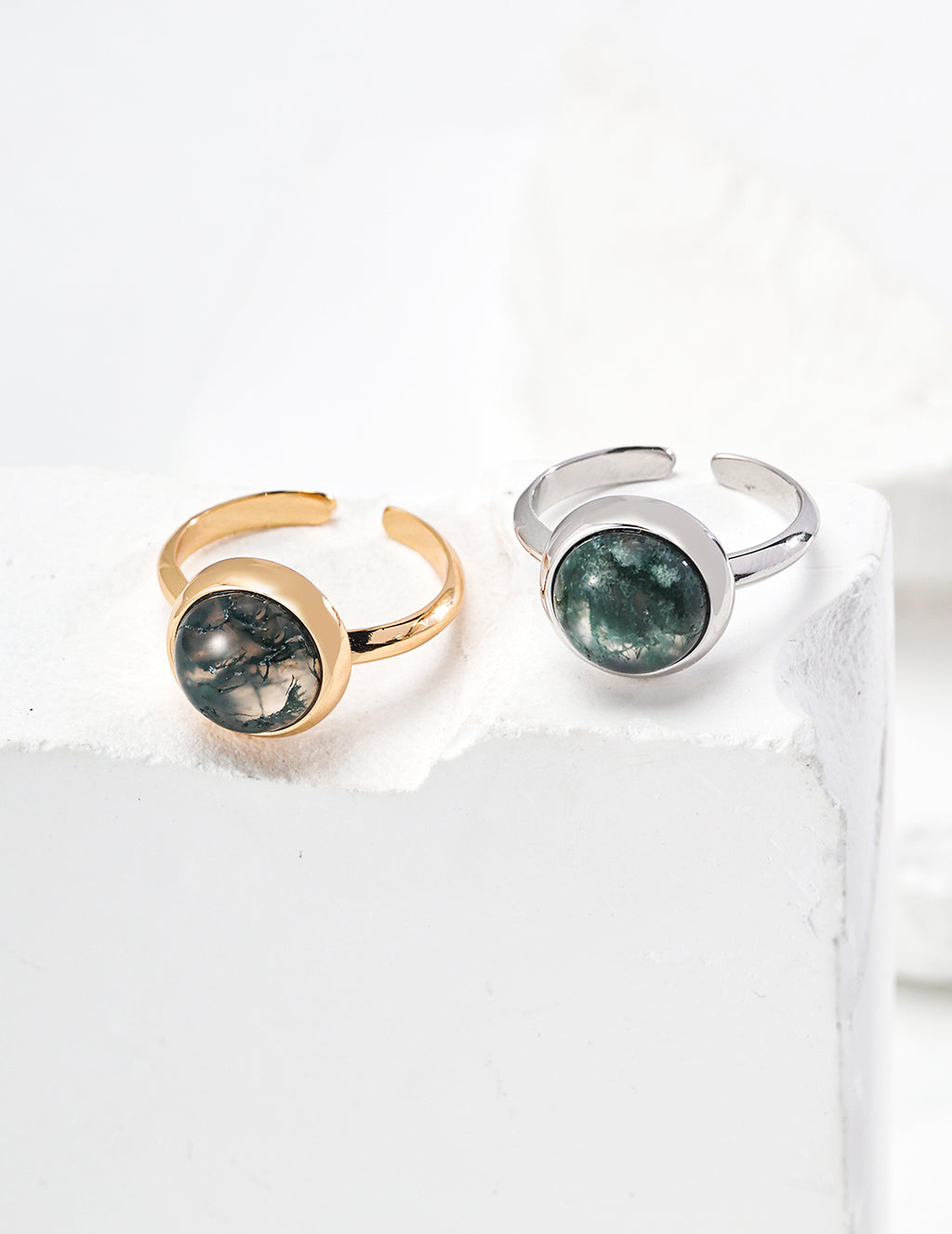 925 Sterling Silver Moss Agate Ring, product view 11