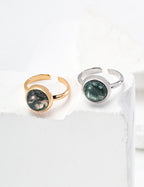 925 Sterling Silver Moss Agate Ring, product view 11