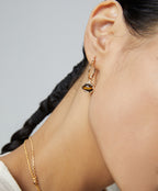 925 Sterling Silver Tiger’s Eye and Malachite Earrings, product view 7