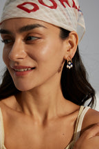 925 Sterling Silver Lapis Lazuli and Natural Pearl Earrings, product view 8